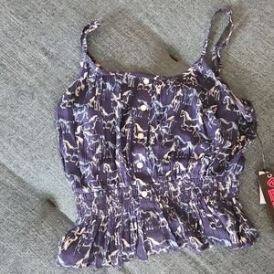 Women's Blue Printed Top